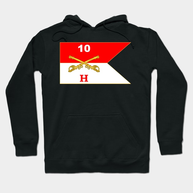 H - Hotel Troop - 10th Cavalry Guidon Hoodie by twix123844